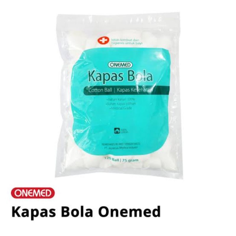 KAPAS BOLA ONEMED COTTON BALL ISI 120 PCS