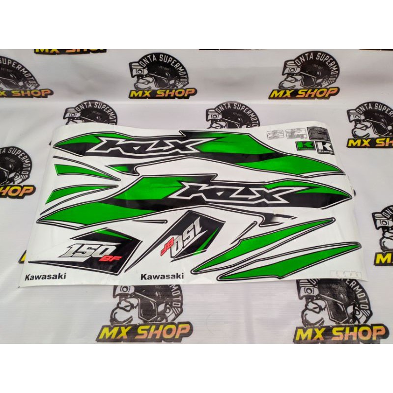 Striping lis decal standar klx bf kawasaki hijau