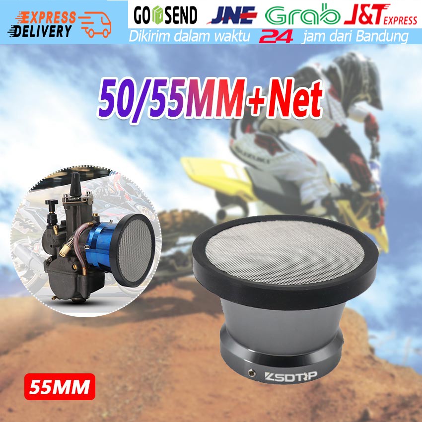 50mm / 55mm Velocity Stack Corong Karbu Karburator Motor PWK 21 24 26 28 30 PE 28 30 32 34 CNC
