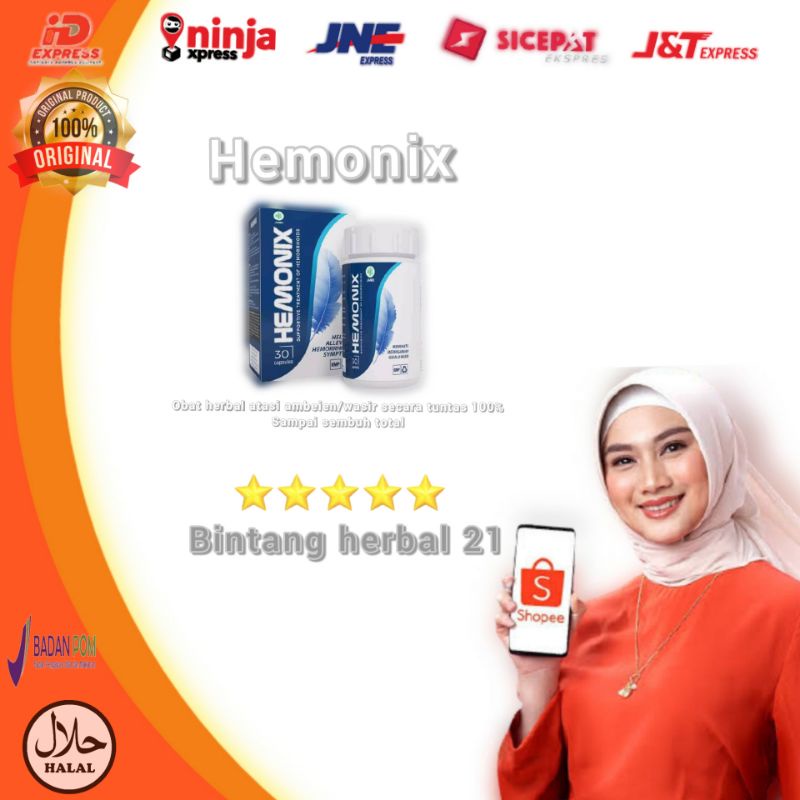 HEMONIX OBAT HERBAL ATASI WASIR/AMBEIEN BPOM
