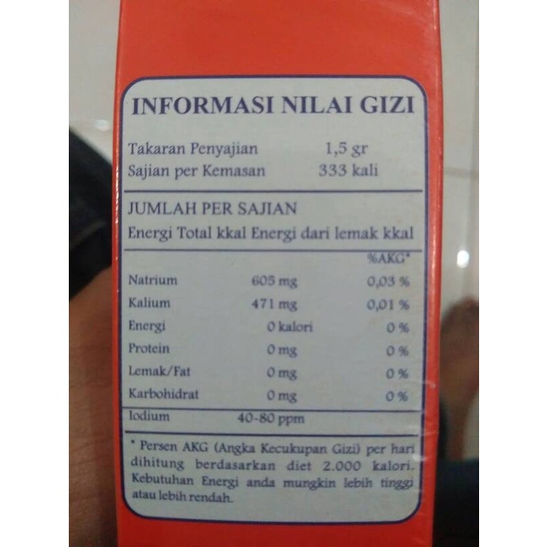 

ds001vv Garam Lososa Rendah Sodium/Natrium Fsfs201