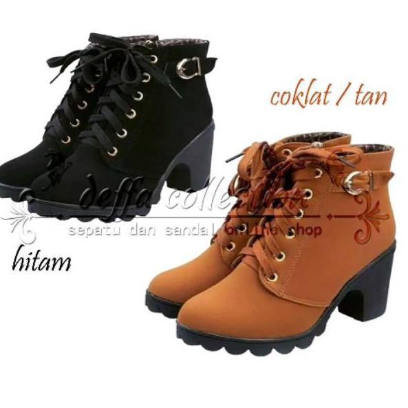 【STYLE】 DFC SEPATU WANITA BOOTS HIGH HEELS Boots & Ankle Boots Hak.,. ❇