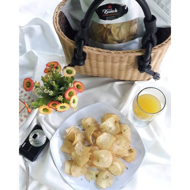 

Keripik Singkong Kriuk_Krunch Original dan Pedas Kemasan 100 gr
