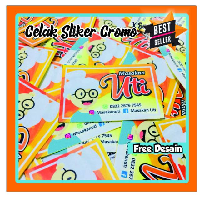 

Stiker cromo untuk label kemasan /isi 600pcs
