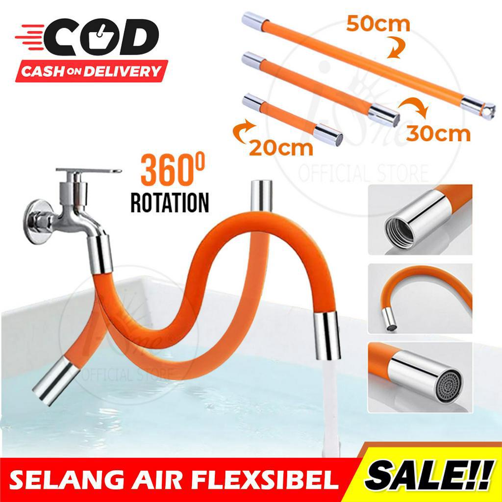 Selang Air Elastis Fleksibel Sambungan Kran Air Cuci Piring Selang Sambung Keran Wastafel Sink Faucet Extension