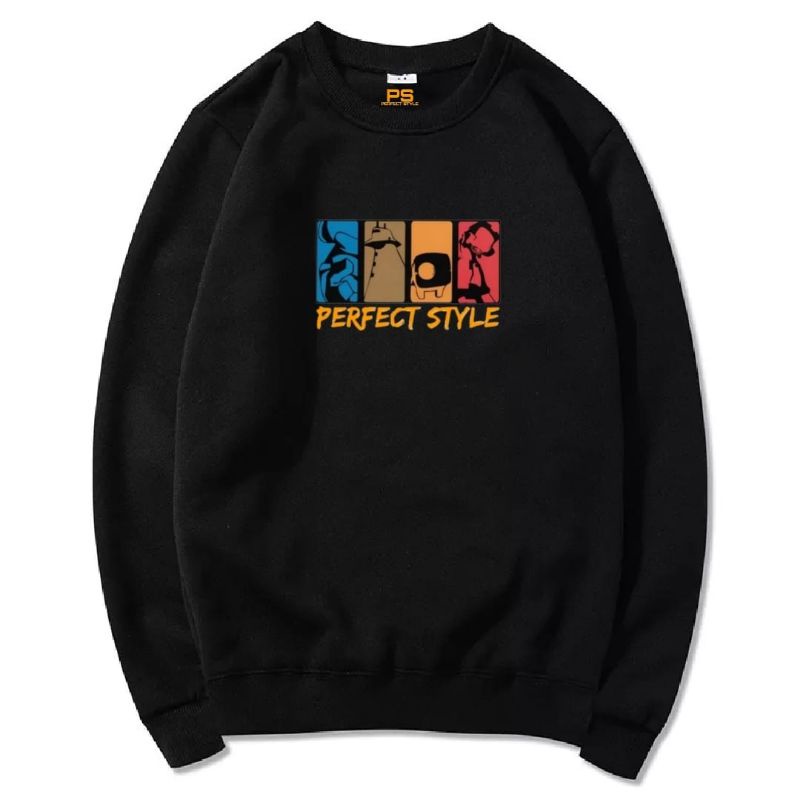 Sweater crewneck pria motif ANIME terlaris APPAREL PRIA