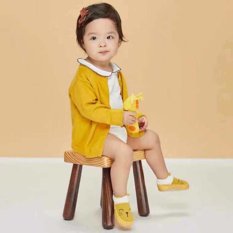 Prewallker Kaos Kaki Sepatu Anak Bayi Mocacinos Korea Anti Slip