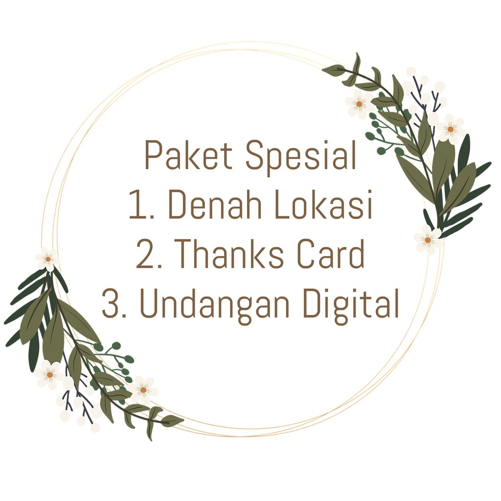 Paket Denah Lokasi Thanks Card dan Undangan Digital