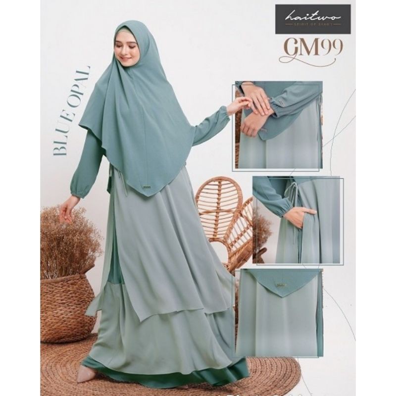 baju set hijab Gamis Haihai GM 99