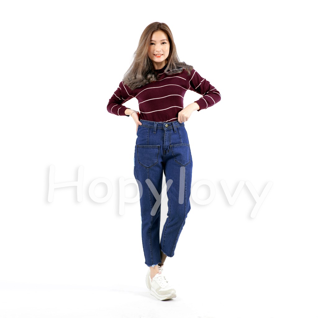 HOPYLOVY - CELANA JEANS BOYFRIEND WANITA KODE 206