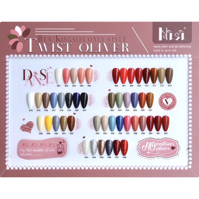 NISI DANSE 48pcs with NAIL CHART COLOR NAIL GEL POLISH