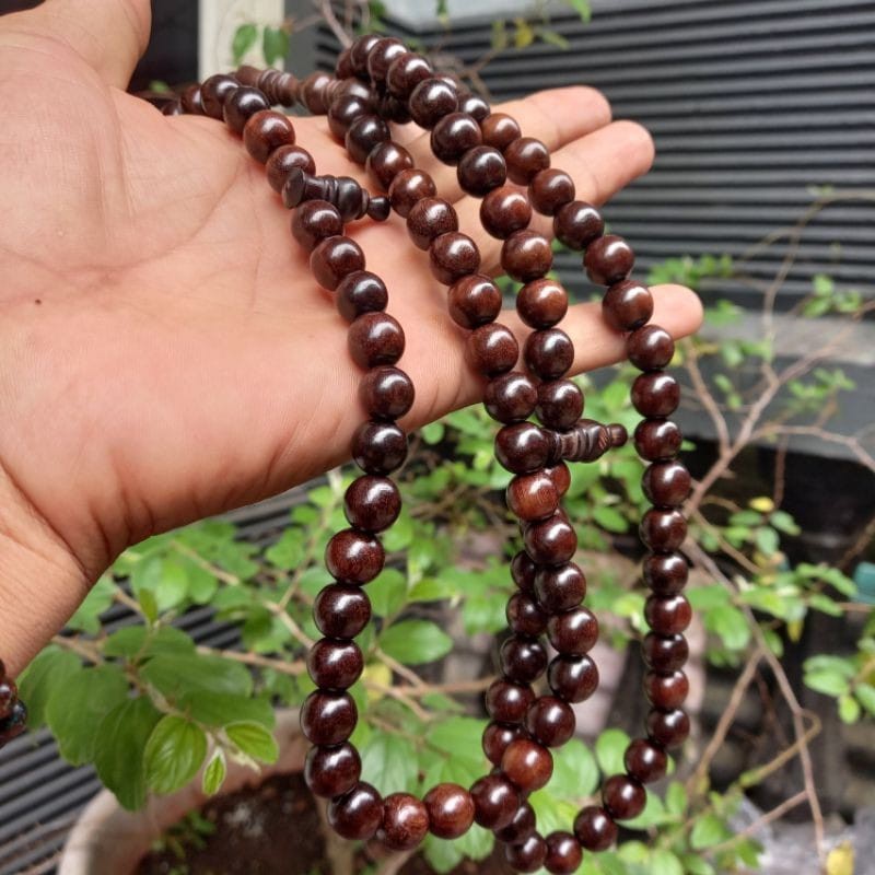 Tasbih stigi asli 10mm GRADE A tasbih 99 butir kayu stigi laut tasbih sentigi tasbih setigi