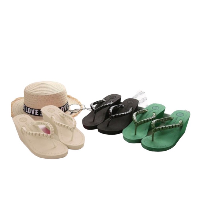 SANDAL WEDGES WANITA PIRAMID BK87