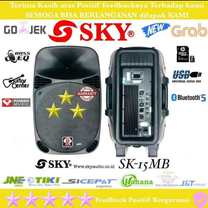 Speaker Active SKY AUDIO SK-15MB 15 inch ORIGINAL.POWER SOUND