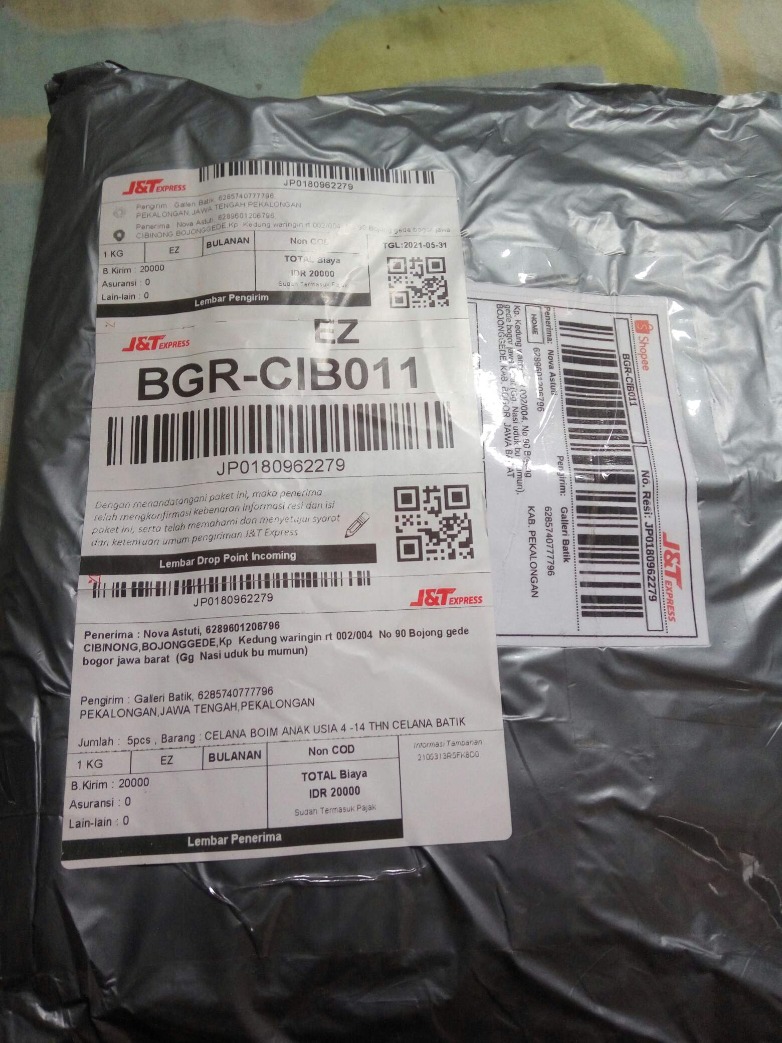 Celana Boim Anak Usia 4 -14 Thn Celana Batik Anak