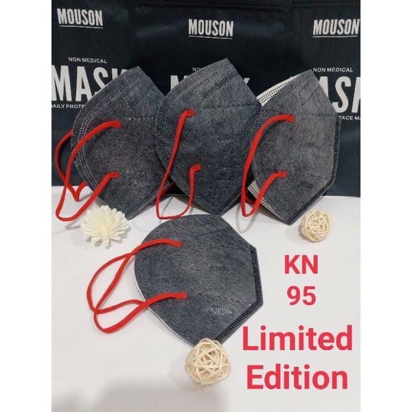 MASKER KN95 MOUSON EMBOSS / MASKER KN95 5 PLY EMBOSS / MASKER KN95 ISI 10 PCS BUNGKUS