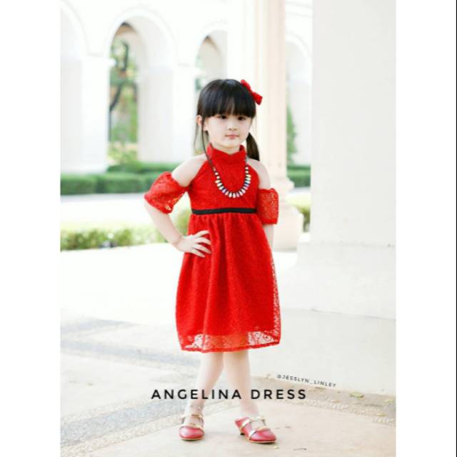 Angelina dress baju anak dan dewasa