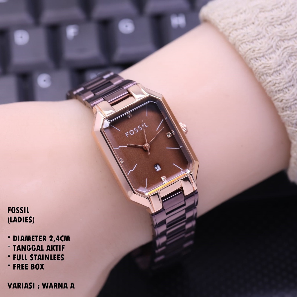 (BISA COD) JAM TANGAN WANITA FASHION RANTAI BODY SEGI TANGGAL AKTIF
