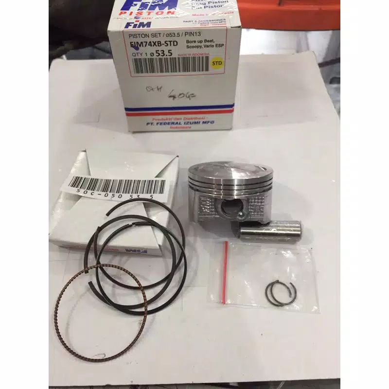 Piston Seher kit beat fi Scoopy fi Vario fi esp 53.5 54.5 54 FIM