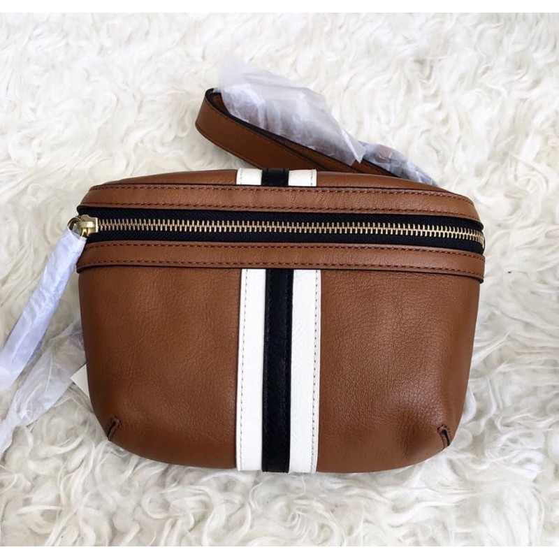 Fossil Brenna Belt Bag White stripe NEW