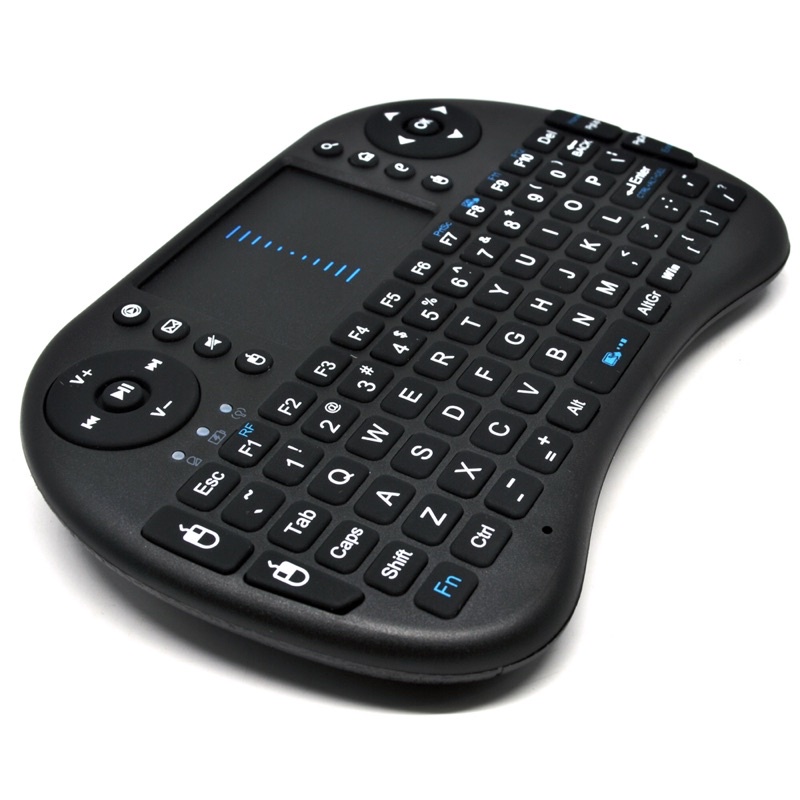 Taffware Mini Keyboard Wireless 2.4GHz dengan Touch Pad &amp; Fungsi Mouse - i8 - Black