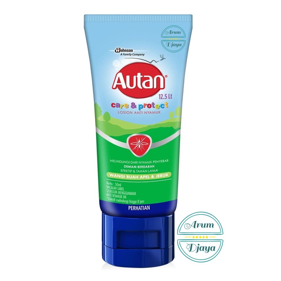 Autan Tube Anak Junior Care &amp; Protect Losion Anti Nyamuk Lotion Wangi Apel &amp; Jeruk 50ml