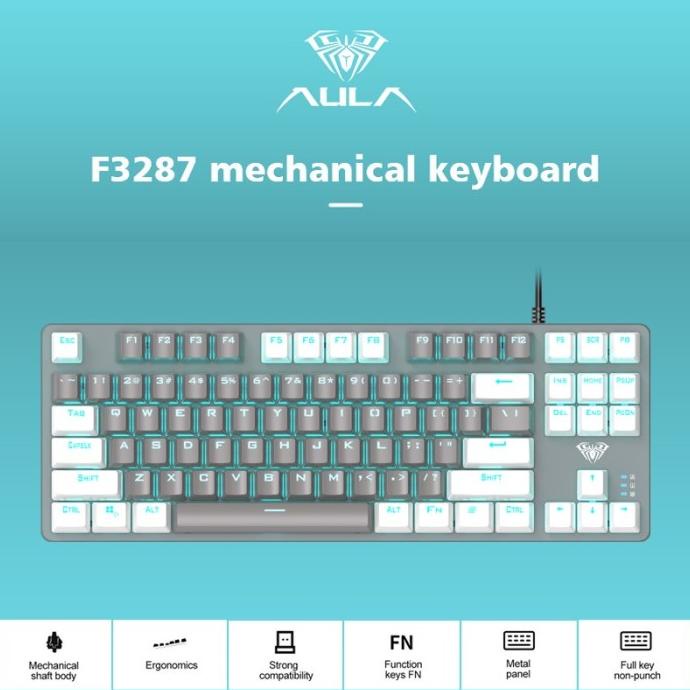 Keyboard Gaming Mechanical Aula F-3287 Tkl Kekostore51