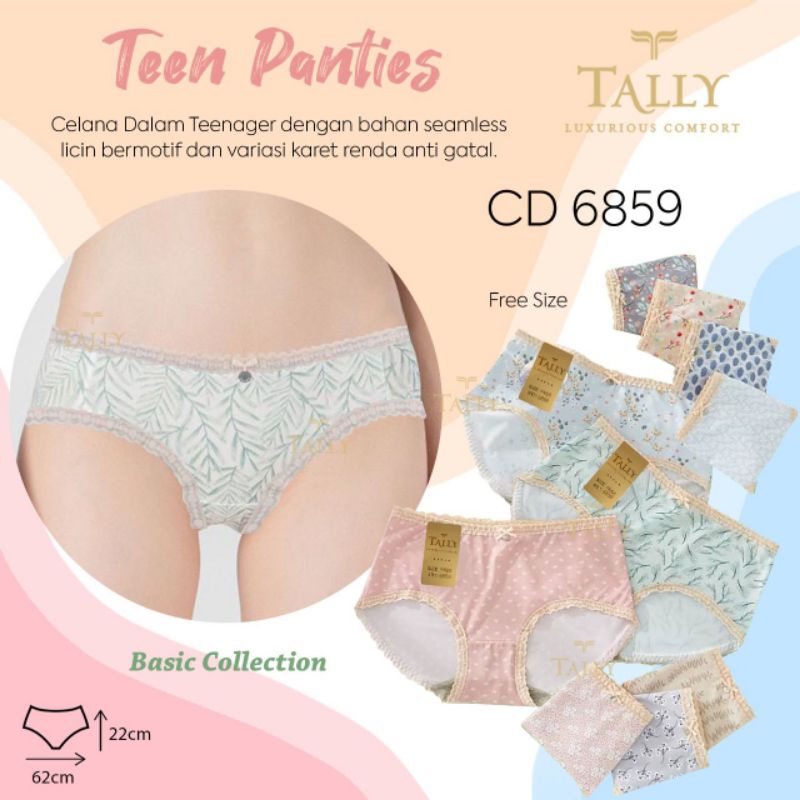 TALLY CD CELANA DALAM SEAMLESS 6859 | FREE SIZE | FIT XL I BAHAN SEAMLESS