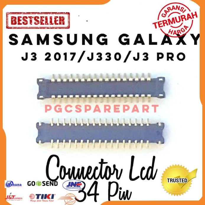 Acc Hp Original Connector Konektor Lcd Samsung Galaxy J3 2017 J330 J3Pro