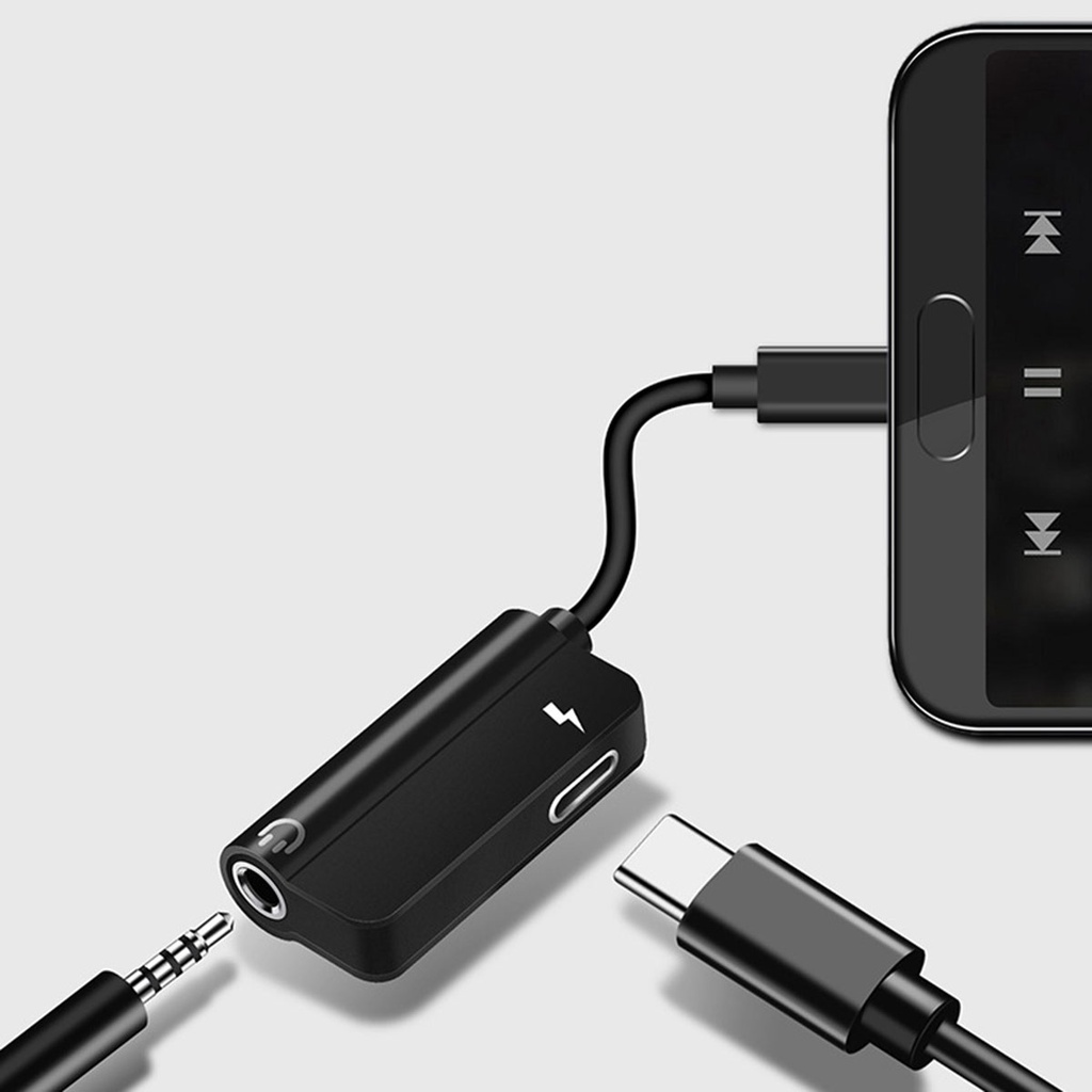 Untuk Headset USB-C Charger AdapterType-C Ke Jack Headphone 3.5mm