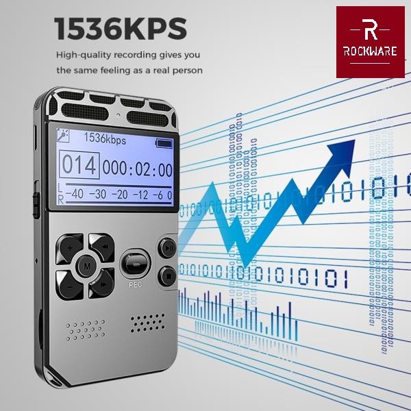 ROCKWARE RW-AVR06 - Digital Voice Recorder - Perekam Suara Digital 8GB