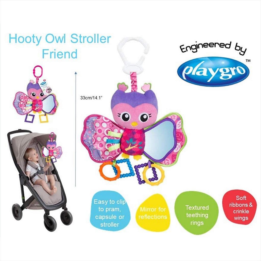 Playgro 125458 Hooty Owl Sroller Friends Mainan Bayi