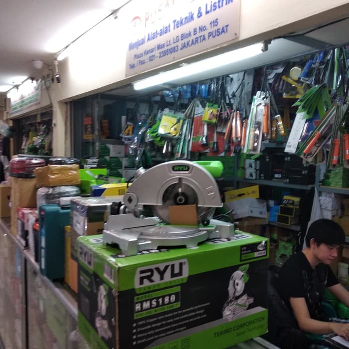 MITTER SAW RYU RMS 180 - MITTER SAW RYU 7" - MESIN POTONG ALUMUNIUM
