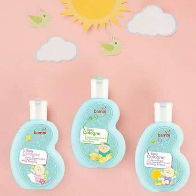 Bambi baby cologne with chamomile anti irritant sweet floral milky