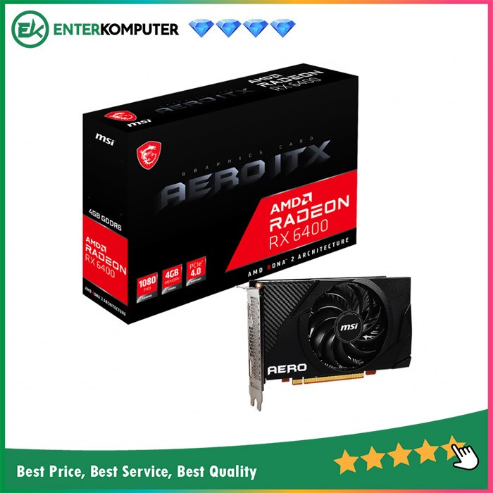 MSI Radeon RX 6400 4GB DDR6 - AERO ITX 4G