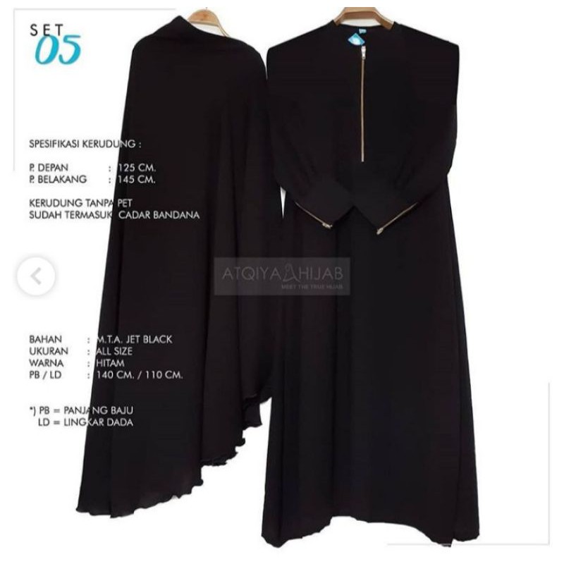 SET GAMIS/ABAYA SUPER JETBLACK