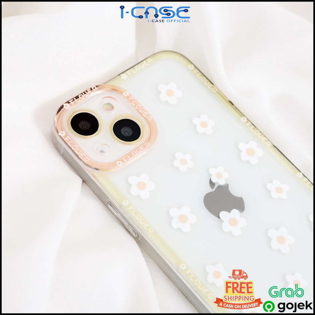 Soft Case Clear Little Flowers Full Lens Cover For iPhone 7 8 PLUS XR X XS MAX 11 12 13 MINI PRO MAX