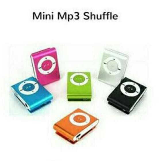PALING MURAH Mp3 SHUFFLE mini music player + headset + kabel charger kotak jepit audio musik ipod