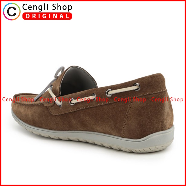 SEPATU OBERMAIN PRIA ORIGINAL SLIP ON CASUAL KULIT TERBARU COKLAT OM02