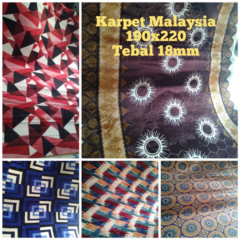 Karpet Permadani Karpet Malaysia Jumbo ukuran 190x230 tebal 18mm