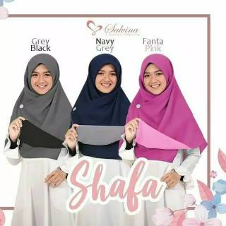  BELLA  SQUARE  DUA WARNA  JILBAB  BOLAK BALIK Shopee 