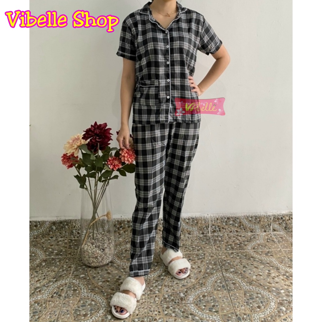 VIBELLECP - CP Vibelle shop grosir baju tidur piyama karakter fashion murah wanita-CP KOTAK HITAM