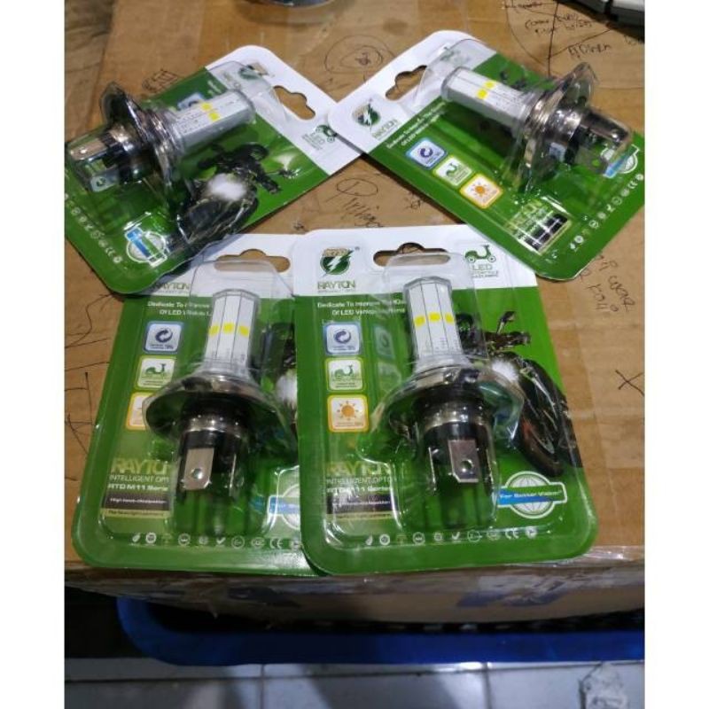 Lampu LED depan H4 6 sisi M11p Original RTD Vixion CB 150 Scoopy Versa dll