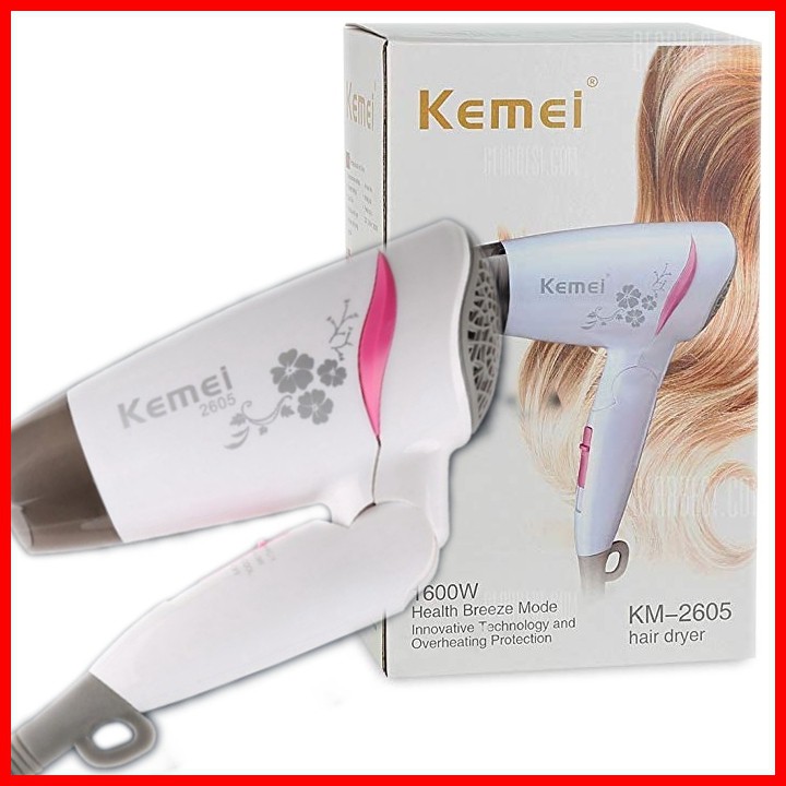 KEMEI 2605 TRAVEL HAIR DRYER BLOW HAIRDRYER LIPAT BLOWER KM KM2605