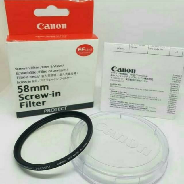 Filter UV Protektor Canon 58mm untuk lensa hitam