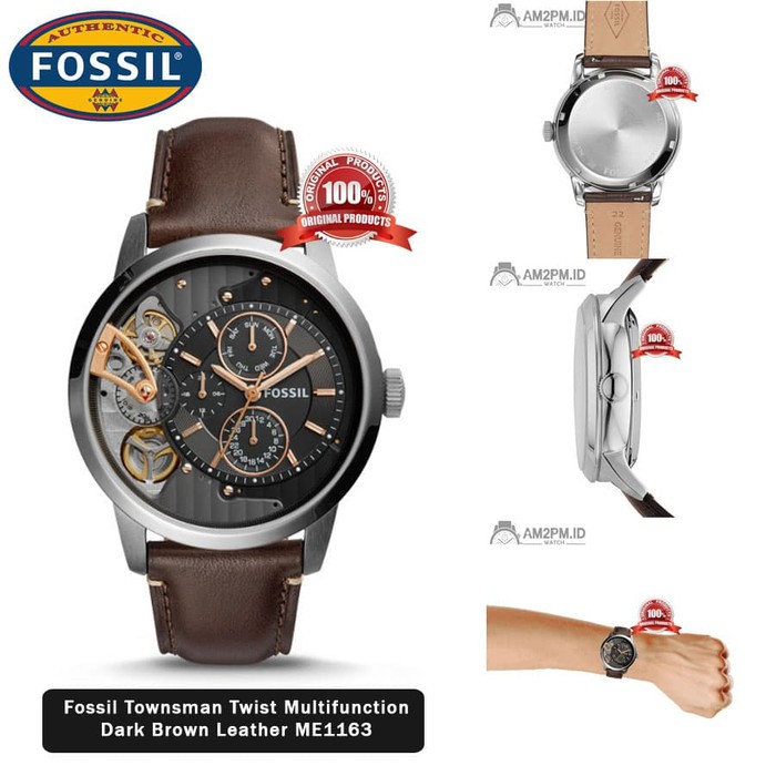 Suplier Jam Tangan Fossil Townsman Twist Multifunction Silver Original