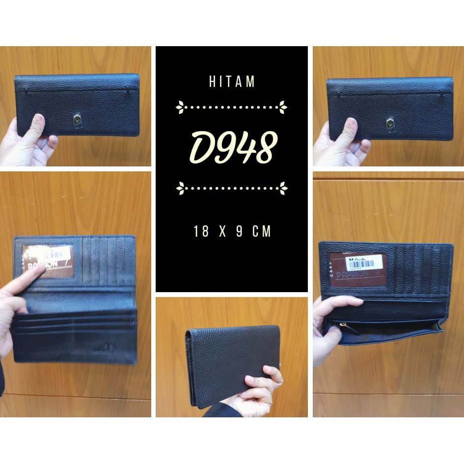 Dompet Kulit Papillon Original D948 Hitam