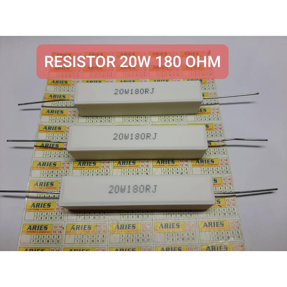 RESISTOR 20W 180 OHM PENGGANTI 20W 200 OHM PUTIH BAGUS