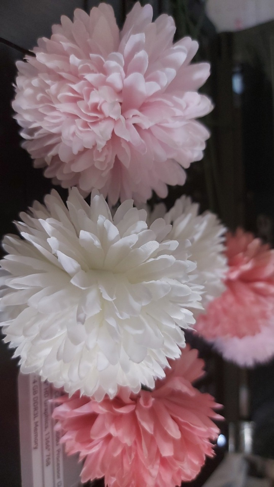 Bunga Dandelion Mawar Pom Pom Plastik Artificial Pompom Tangkai Palsu