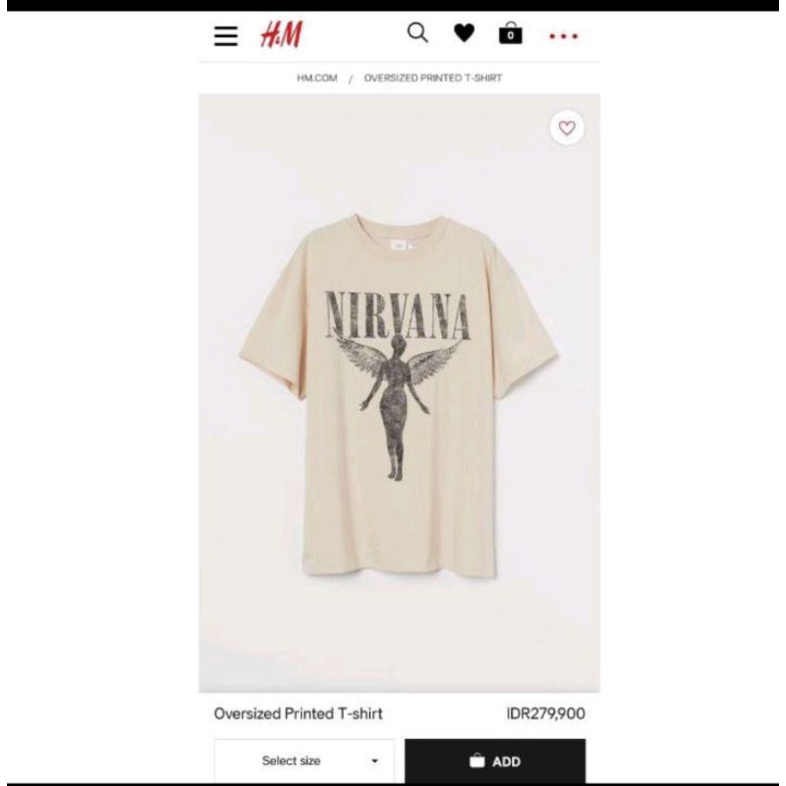 Nirvana Tees Original By H&amp;M